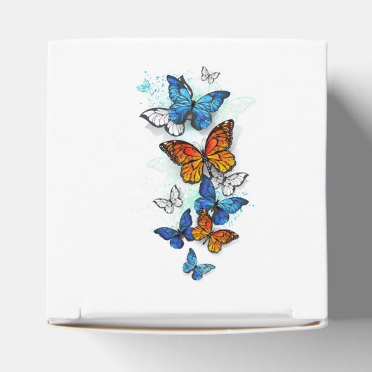 Vliegende Vlinders Morpho en Monarch Bedankdoosjes (Bovenkant)