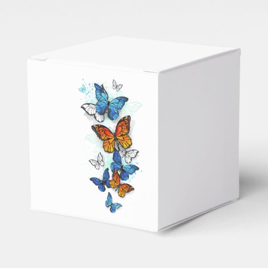 Vliegende Vlinders Morpho en Monarch Bedankdoosjes (Voorkant Zijde)
