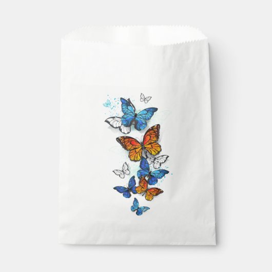 Vliegende Vlinders Morpho en Monarch Bedankzakje (Voorkant)