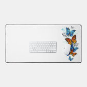 Vliegende Vlinders Morpho en Monarch Bureaumat (Keyboard & Muis)