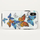 Vliegende Vlinders Morpho en Monarch Case-Mate iPhone Case (Achterkant (horizontaal))