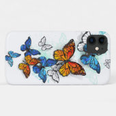Vliegende Vlinders Morpho en Monarch Case-Mate iPhone Case (Achterkant (horizontaal))