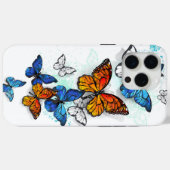Vliegende Vlinders Morpho en Monarch Case-Mate iPhone Case (Achterkant (horizontaal))