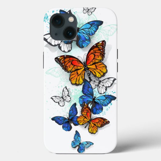 Vliegende Vlinders Morpho en Monarch Case-Mate iPhone Case (Achterkant)