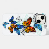Vliegende Vlinders Morpho en Monarch Case-Mate iPhone Case (Achterkant (horizontaal))