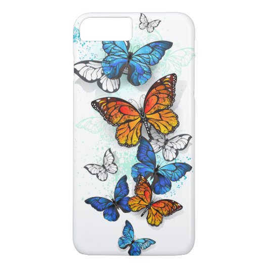 Vliegende Vlinders Morpho en Monarch Case-Mate iPhone Case (Achterkant)