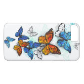 Vliegende Vlinders Morpho en Monarch Case-Mate iPhone Case (Achterkant (Horizontaal))