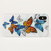 Vliegende vlinders Morpho en Monarch Case-Mate iPhone Case (Achterkant (horizontaal))