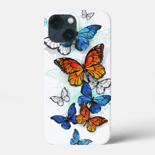 Vliegende Vlinders Morpho en Monarch Case-Mate iPhone Case (Achterkant)