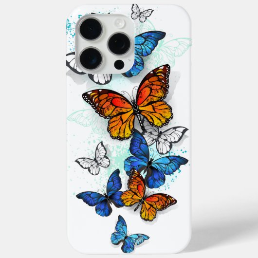 Vliegende Vlinders Morpho en Monarch Case-Mate iPhone Case (Achterkant)