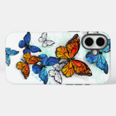 Vliegende vlinders Morpho en Monarch Case-Mate iPhone Case (Achterkant (horizontaal))
