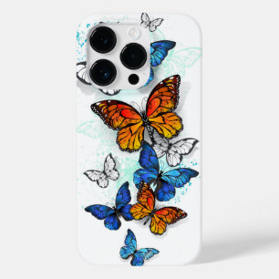 Vliegende Vlinders Morpho en Monarch Case-Mate iPhone 14 Pro Hoesje