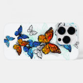 Vliegende Vlinders Morpho en Monarch Case-Mate iPhone Case (Achterkant (horizontaal))