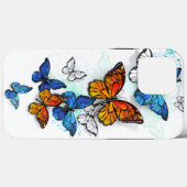 Vliegende Vlinders Morpho en Monarch Case-Mate iPhone Case (Achterkant (horizontaal))
