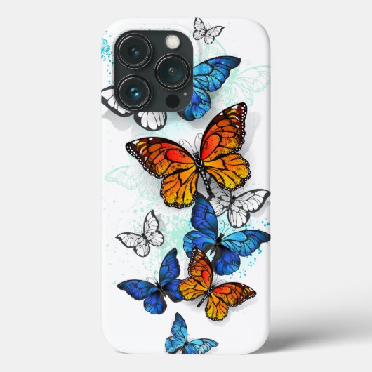Vliegende Vlinders Morpho en Monarch Case-Mate iPhone Case (Achterkant)