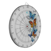 Vliegende Vlinders Morpho en Monarch Dartbord (Voorkant Links)