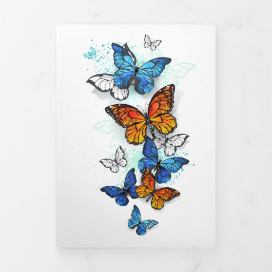 Vliegende Vlinders Morpho en Monarch Drieluik Aankondiging (Cover)