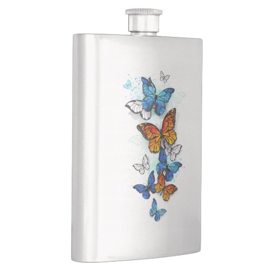 Vliegende Vlinders Morpho en Monarch Flacon (Rechts)