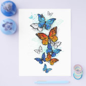 Vliegende Vlinders Morpho en Monarch Flyer (Enkel)