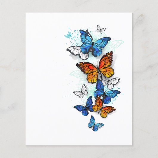 Vliegende Vlinders Morpho en Monarch Flyer (Voorkant)