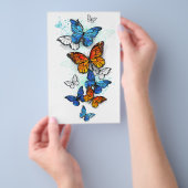 Vliegende Vlinders Morpho en Monarch Flyer (Hand)
