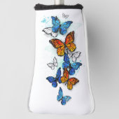 Vliegende Vlinders Morpho en Monarch Golfheadcover (Draai 90)