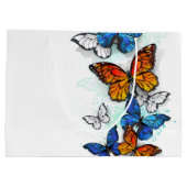 Vliegende Vlinders Morpho en Monarch Groot Cadeauzakje (Achterkant)