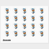 Vliegende Vlinders Morpho en Monarch Hart Sticker (Vel)