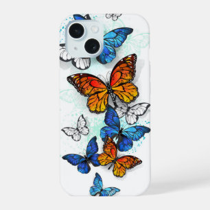Vliegende Vlinders Morpho en Monarch iPhone 15 Case