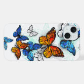 Vliegende Vlinders Morpho en Monarch iPhone Hoesje (Achterkant horizontaal)