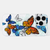Vliegende vlinders Morpho en Monarch iPhone Hoesje (Achterkant horizontaal)