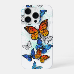 Vliegende Vlinders Morpho en Monarch iPhone 16 Pro Hoesje