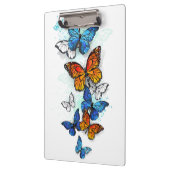 Vliegende Vlinders Morpho en Monarch Klembord (Links)
