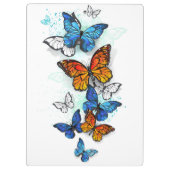 Vliegende Vlinders Morpho en Monarch Klembord (Achterkant)