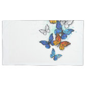 Vliegende Vlinders Morpho en Monarch Kussensloop (Voorkant)