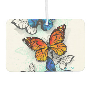 Vliegende Vlinders Morpho en Monarch Luchtverfrisser