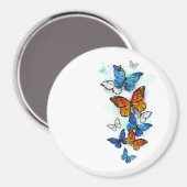 Vliegende Vlinders Morpho en Monarch Magneet (Voorkant / Achterkant)