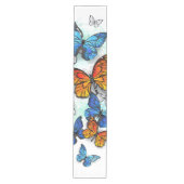 Vliegende Vlinders Morpho en Monarch Medium Tafelloper (Voorkant)
