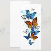Vliegende Vlinders Morpho en Monarch Menu (Voorkant / Achterkant)