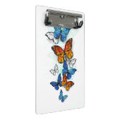 Vliegende Vlinders Morpho en Monarch Mini Klembord (Schuin)