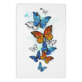 Vliegende Vlinders Morpho en Monarch Mini Klembord (Achterkant)
