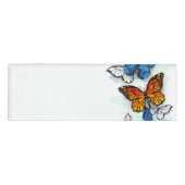 Vliegende Vlinders Morpho en Monarch Naambadge (Voorkant)