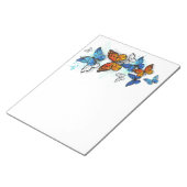 Vliegende vlinders Morpho en Monarch Notitieblok (Schuin)