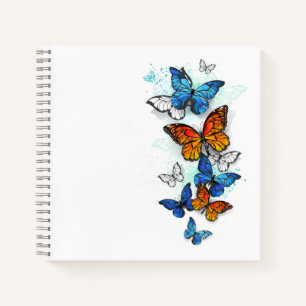 Vliegende Vlinders Morpho en Monarch Notitieboek