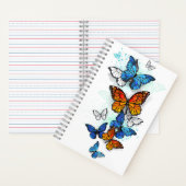 Vliegende Vlinders Morpho en Monarch Notitieboek (Binnen)