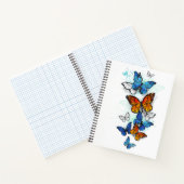 Vliegende Vlinders Morpho en Monarch Notitieboek (Binnen)