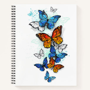 Vliegende Vlinders Morpho en Monarch Notitieboek