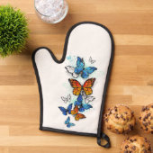 Vliegende Vlinders Morpho en Monarch Ovenwant (Top down)