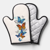 Vliegende Vlinders Morpho en Monarch Ovenwant (Voorkant / Achterkant)