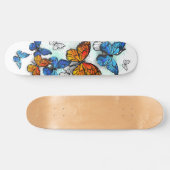 Vliegende Vlinders Morpho en Monarch Persoonlijk Skateboard (Horizontaal)